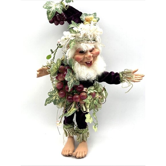 Mark Roberts Winking Wine Maker Fairy Elf 12 Inches Tall - Picture 3 of 11